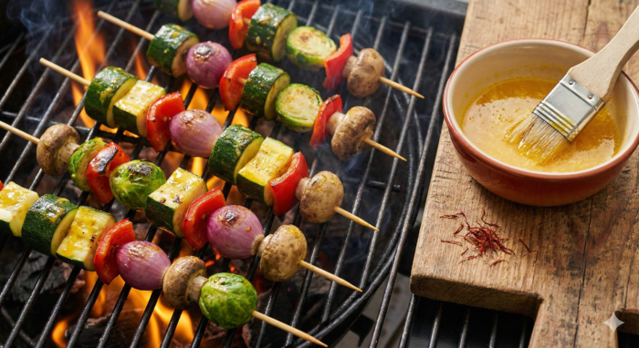 SPIEDINI DI VERDURE ALLO ZAFFERANO